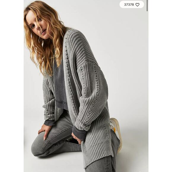 Free People Sweaters - Free People Gray Nightingale Cardi GUC